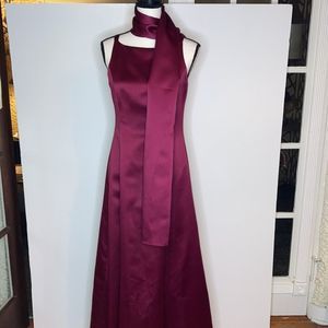 Betsy & Adams Dress Gown Burgundy with Wrap Gown Dress